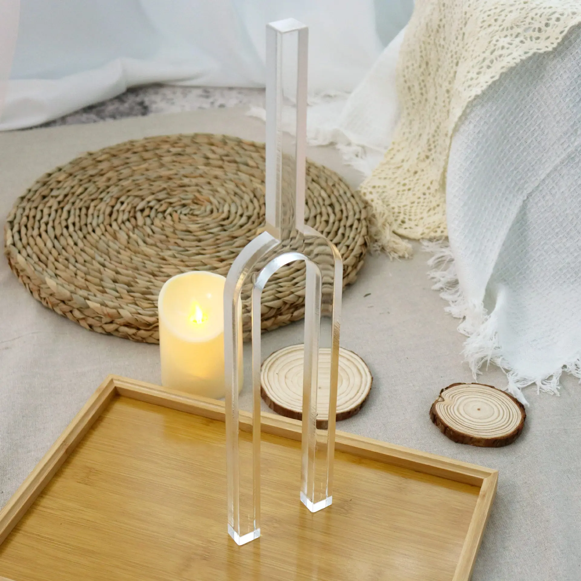 New Square Crystal Tuning Fork Healing Meditation Purification Sound Therapy Healing Vibration Release Emotion Relaxation