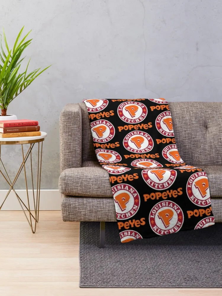 Louisiana Kitchen Popeyes Classic Logos Throw Blanket Thermals For Travel Thin Soft Plush Plaid Decorative Sofas Blankets