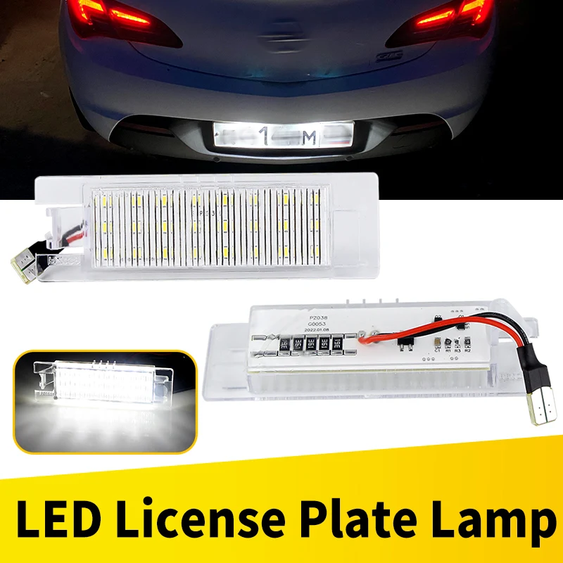 2Pcs LED Kennzeichen Licht Für Opel Vectra C Astra JH Zafira B Insignia Corsa C D Meriva EINE Tigra B canbus Kennzeichen Lampe