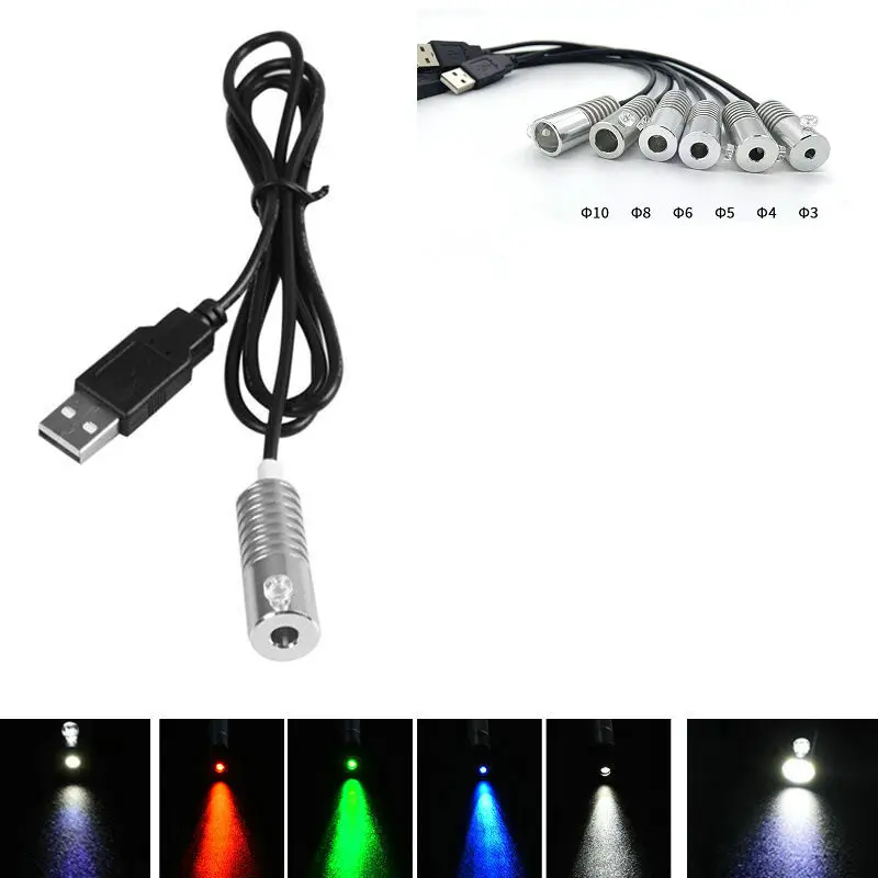 3mm ~ 10mm USB Powered 5V 3W Mini Led Licht Quelle Illuminator Fahrer f/Seite glow Fiber Optic Lichter Auto innen Umgebungs Beleuchtung