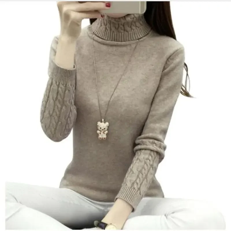 Women Turtleneck Winter Sweater Women 2024 new Long Sleeve Knitted Women Sweaters And Pullovers Female Jumper Tricot Tops QH0812