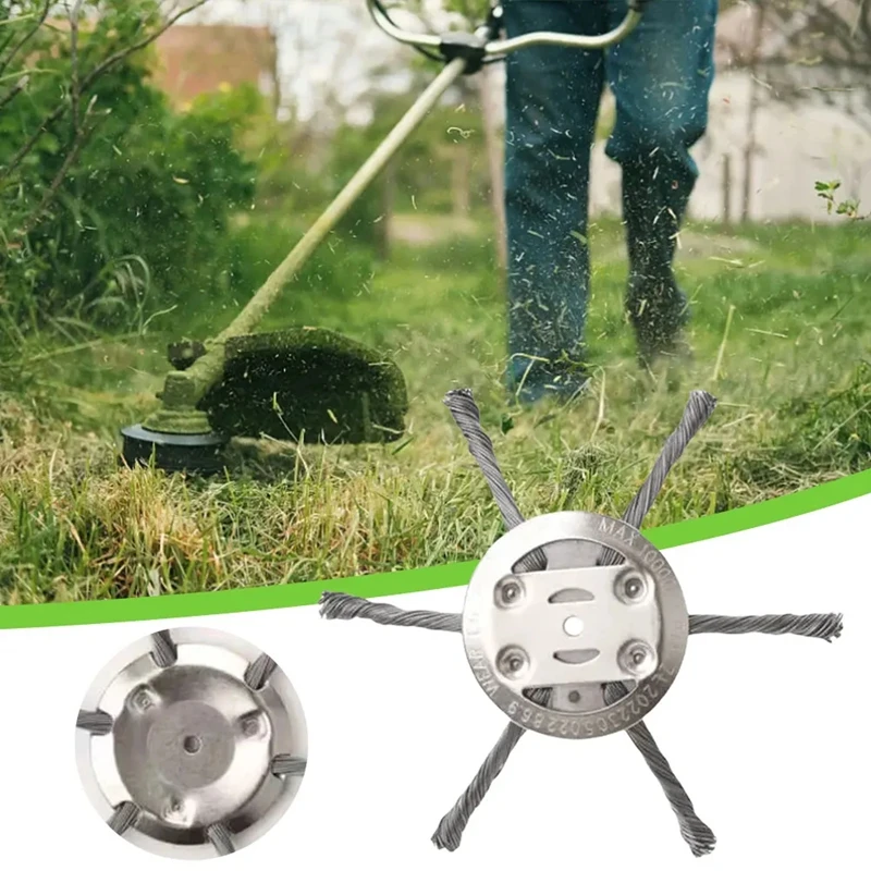 

1PCS Steel Wire Wheel Grass Trimmer Head Universal Weed Brush Head Gardening Brushcutter Head Lawnmover Power Tool Accessories