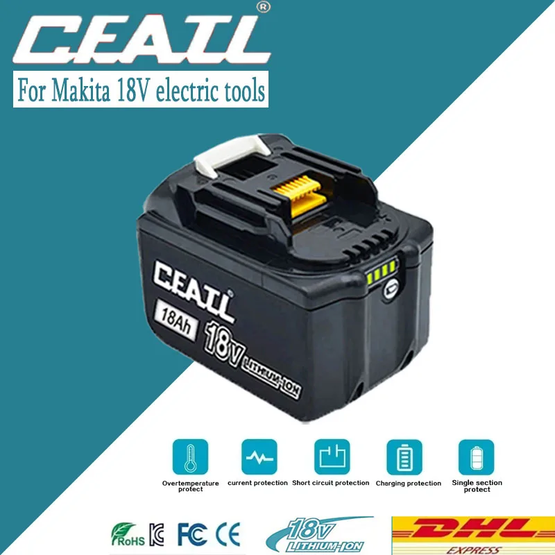

18V 18Ah CFATL Original Battery, For Makita 18V Power Tool BFR BFS BGA BHP BJR BCF BCL，Rechargeable electric toolsseries