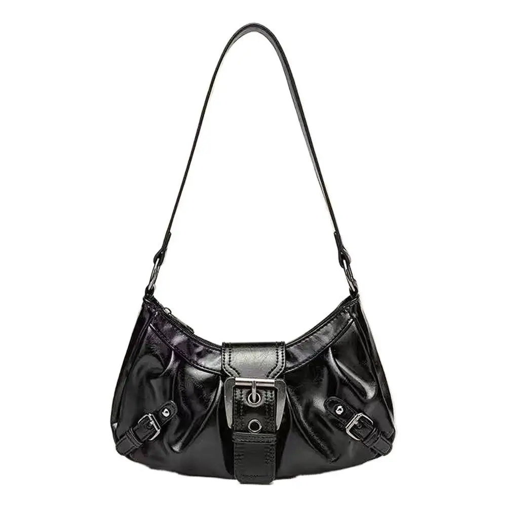 Y2K Retro Plissierte Hobo-Schultertasche für Damen, Bestseller im Maillard-Stil, Unterarmtasche, Clutch-Handtasche für Reisen, Arbeit und Shopping – Detail 1