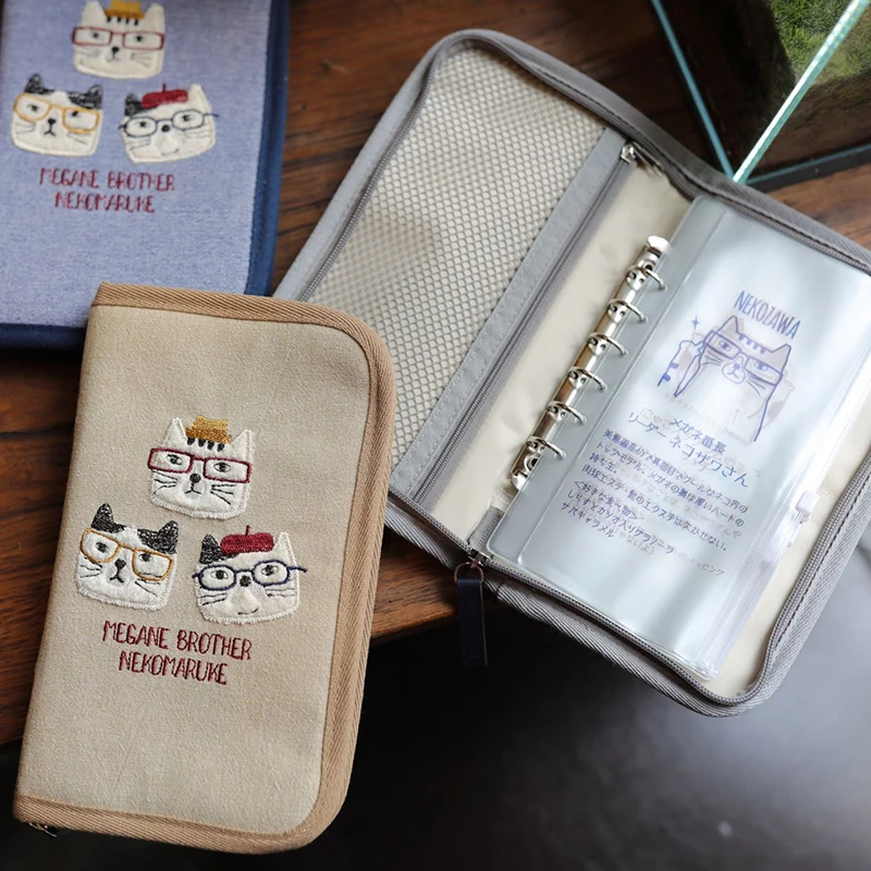 【Multipurpose pencil case】Multipurpose and multi compartment creative cat zero wallet, ticket holder, detachable sealing pocket