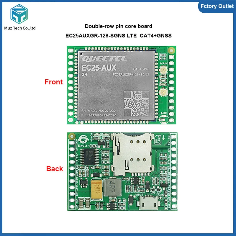 EC25-AUX Core Board Development 4G LTE CAT4+GNSS Module EC25AUXGR-128-SGNSS Breakout Kit Latin America/Australia/New Zealand