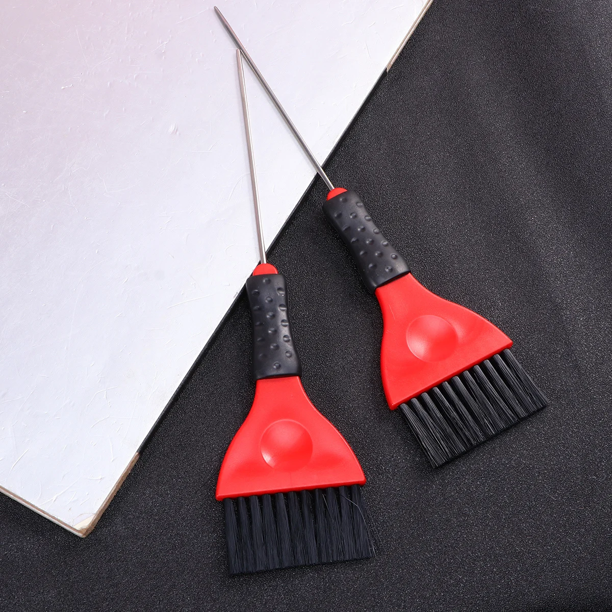 2 uds cepillo para teñir el cabello mango de plástico salón duradero uso doméstico herramienta de cola de Pin para tratamiento de colorear aplicación de queratina tinte para el cabello