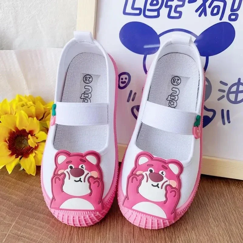 Disney kindergarten breathable children's canvas shoes frozen mickey mouse baby soft soled small white shoes