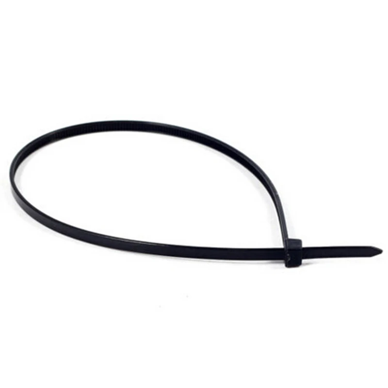 100pcs 10cm Nylon Plastic Zip Trim Wrap Cable Loop Ties Wire Self-Locking Black