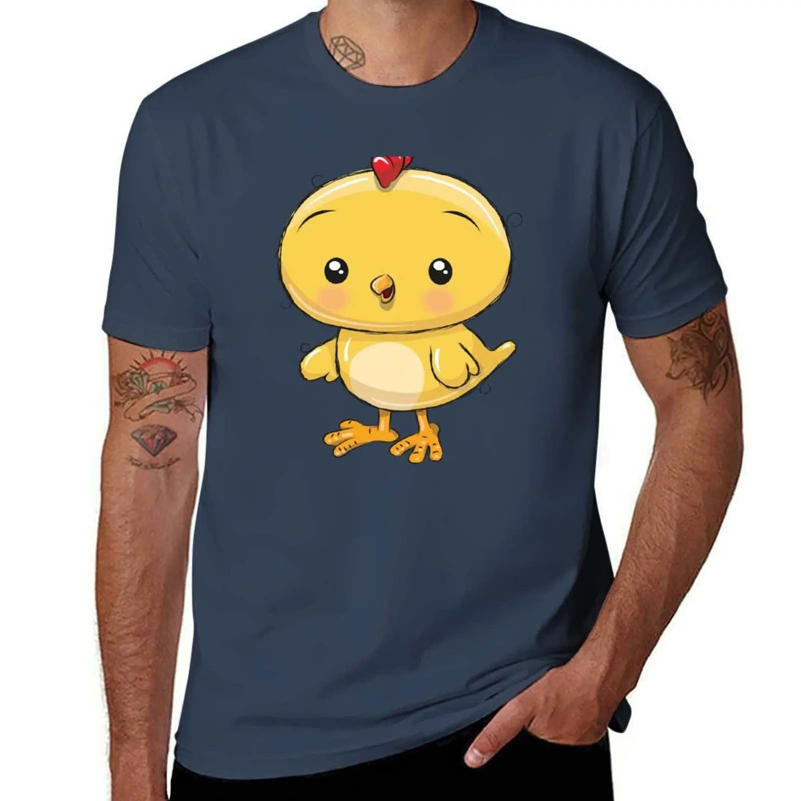 

Chick Chicken Cute Kawaii Cartoon T-Shirt t shirts for man pack white t shirts for man pack cotton t shirt for man T-Shirt
