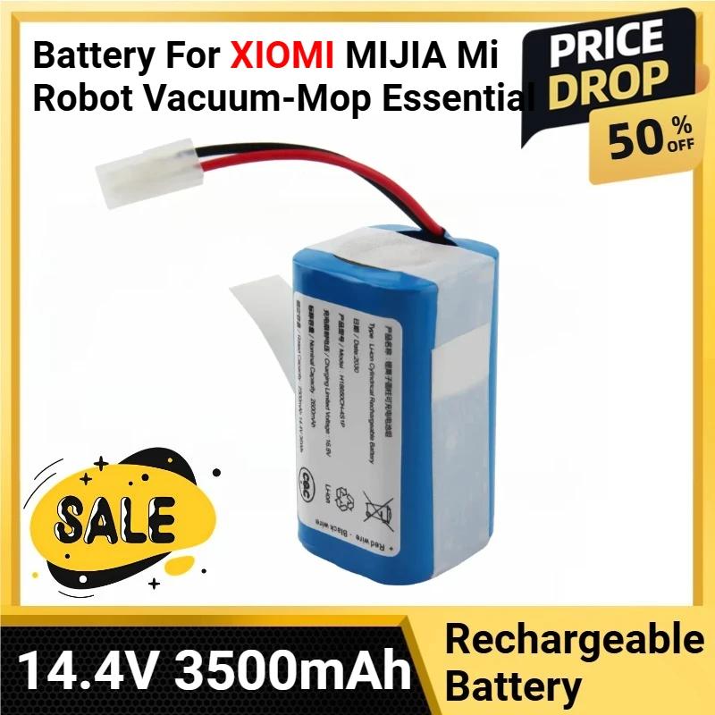 

for G1 MJSTG1 Sweeping Mopping robot 18650 14.4V 3500mAh Replacement Battery For XIOMI MIJIA Mi Robot Vacuum-Mop Essential