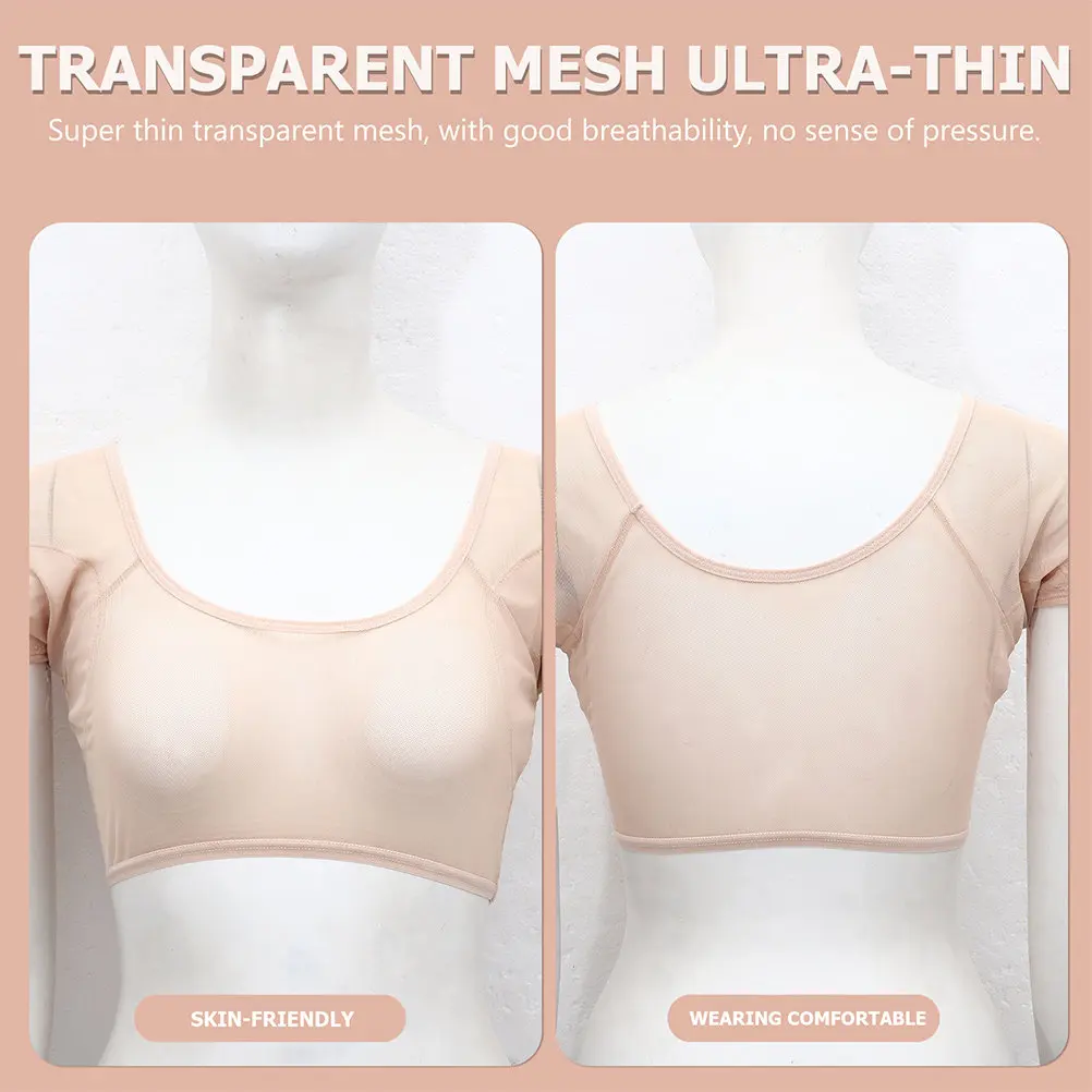 

Underarm Sweat Proof Vest for Women Breathable Mesh Armpit Protector Vest Washable Comfortable Summer Sleeveless Undershirt