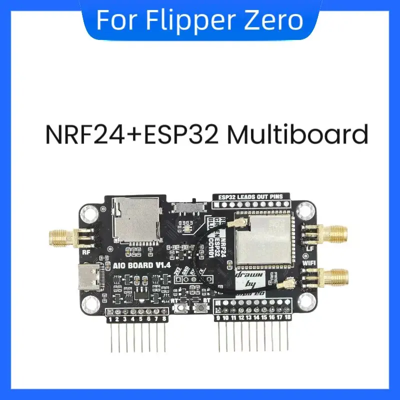 

Flipper Zero Multiboard, WIFI 3-in-1 Expansion Board NRF24+ESP32 Multi-Function Expansion Module, High Gain CC1101 Module