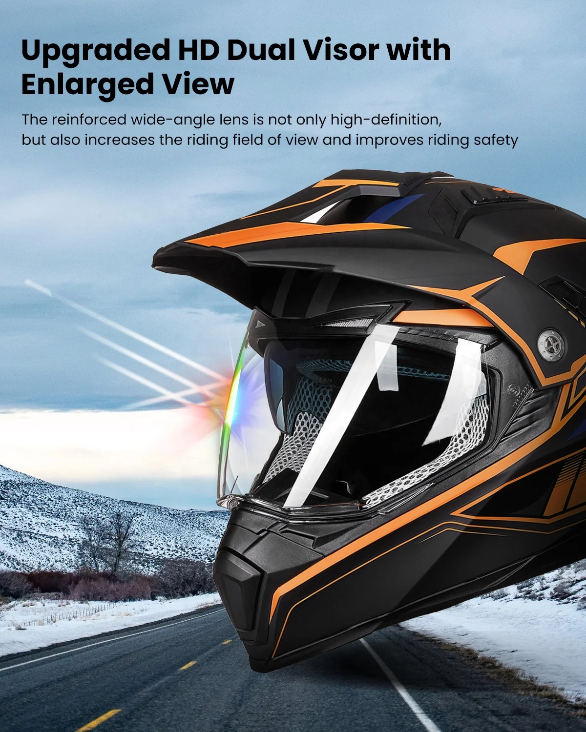 خوذة لكامل الوجه حاجب من الشمس للدراجة الترابية ATV موتوكروس كاسكو DOT نموذج معتمد 606 فولت ILM دراجة نارية للطرق الوعرة خوذة رياضية مزدوجة