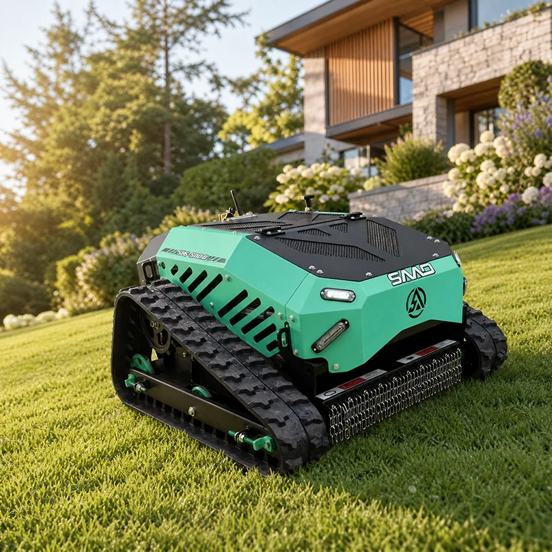 SAAO SAG-600 Commercial Remote Control Crawler Slope Mower 600mm Tracked Grass Cutter for Challenging Slopes