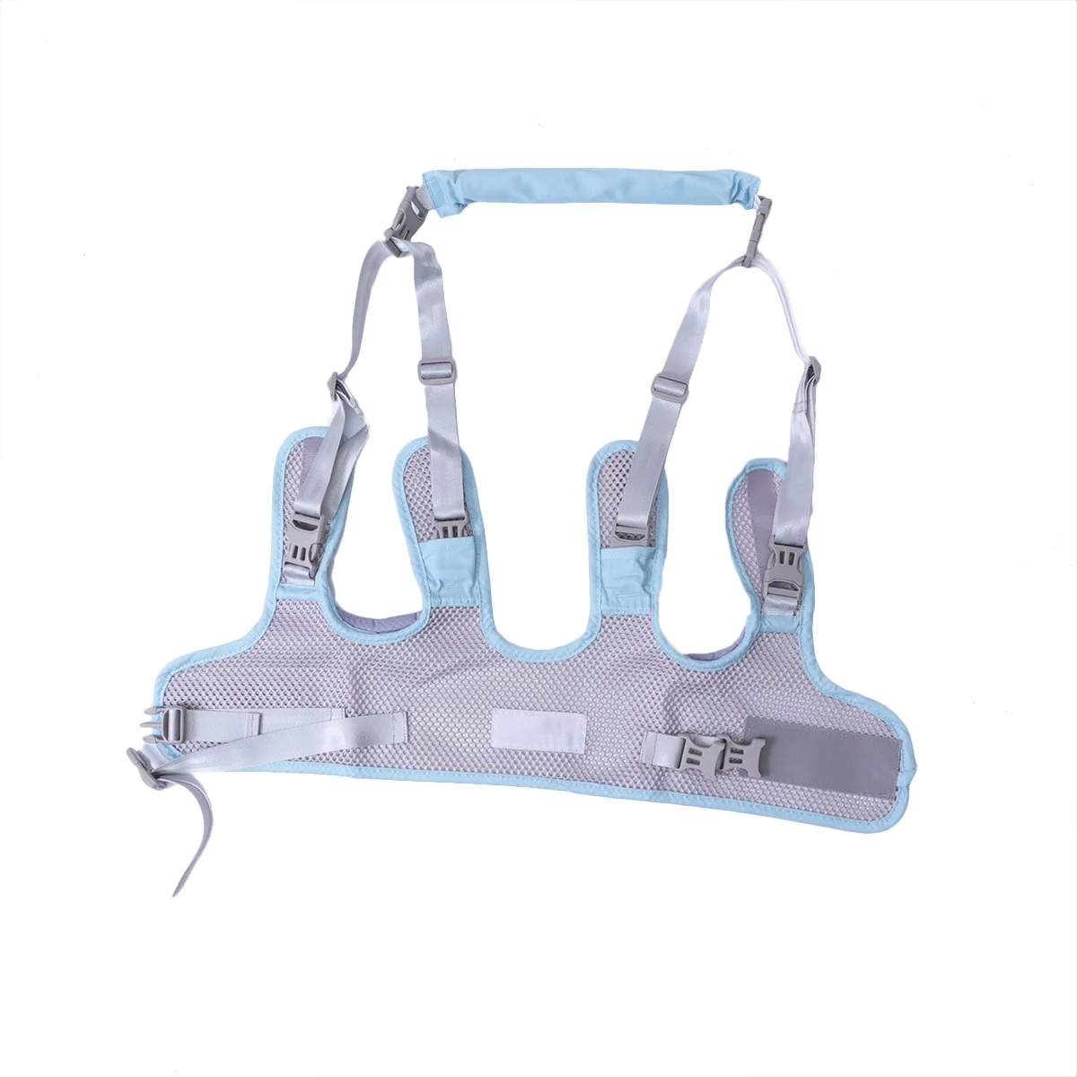 حزام مشي للأطفال قابل للفصل، حزام تعلم قابل للتعديل باللون الأزرق السماوي، حزام مضاد للضياع، مادة قطنية شبكية قابلة للتنفس للسفر #2