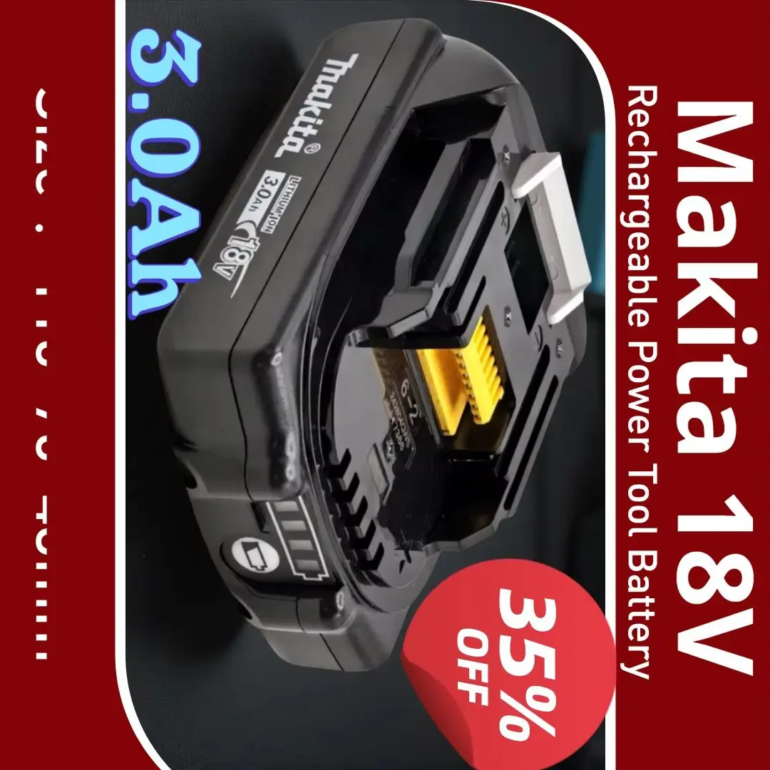 

Makita 18V 3Ah Li-Ion Rechargeable Battery for 18v Drill Cordless Tool Replacement Compatible with BL1830 BL1840 BL1850 BL1860B