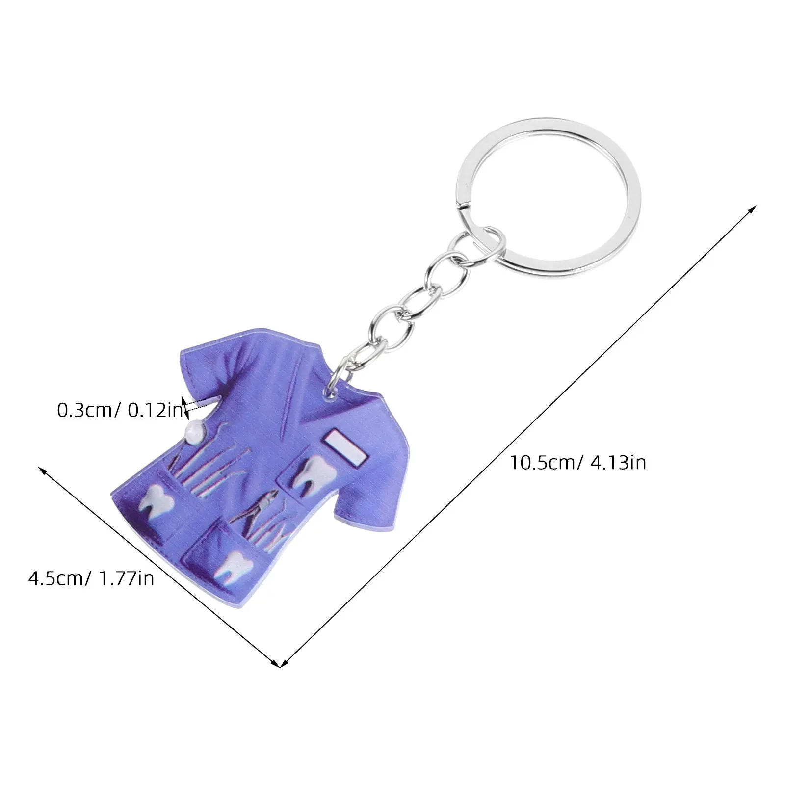 5Pcs Dentist Keychains Novelty Dental Tooth Stethoscope Appreciation Presents Graduation Keepsake Party Favors Doctor Gifts