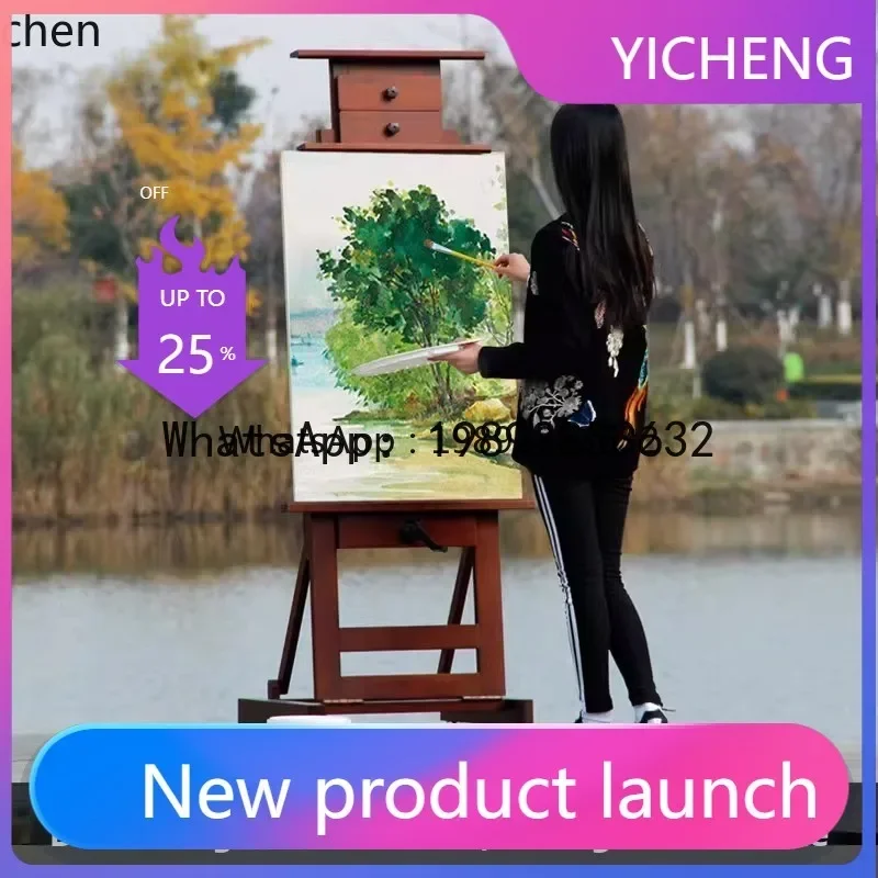 b2 Adjustable Easel with Single and Double Hand Crank, Multifunctional Easel Stand Display Rack