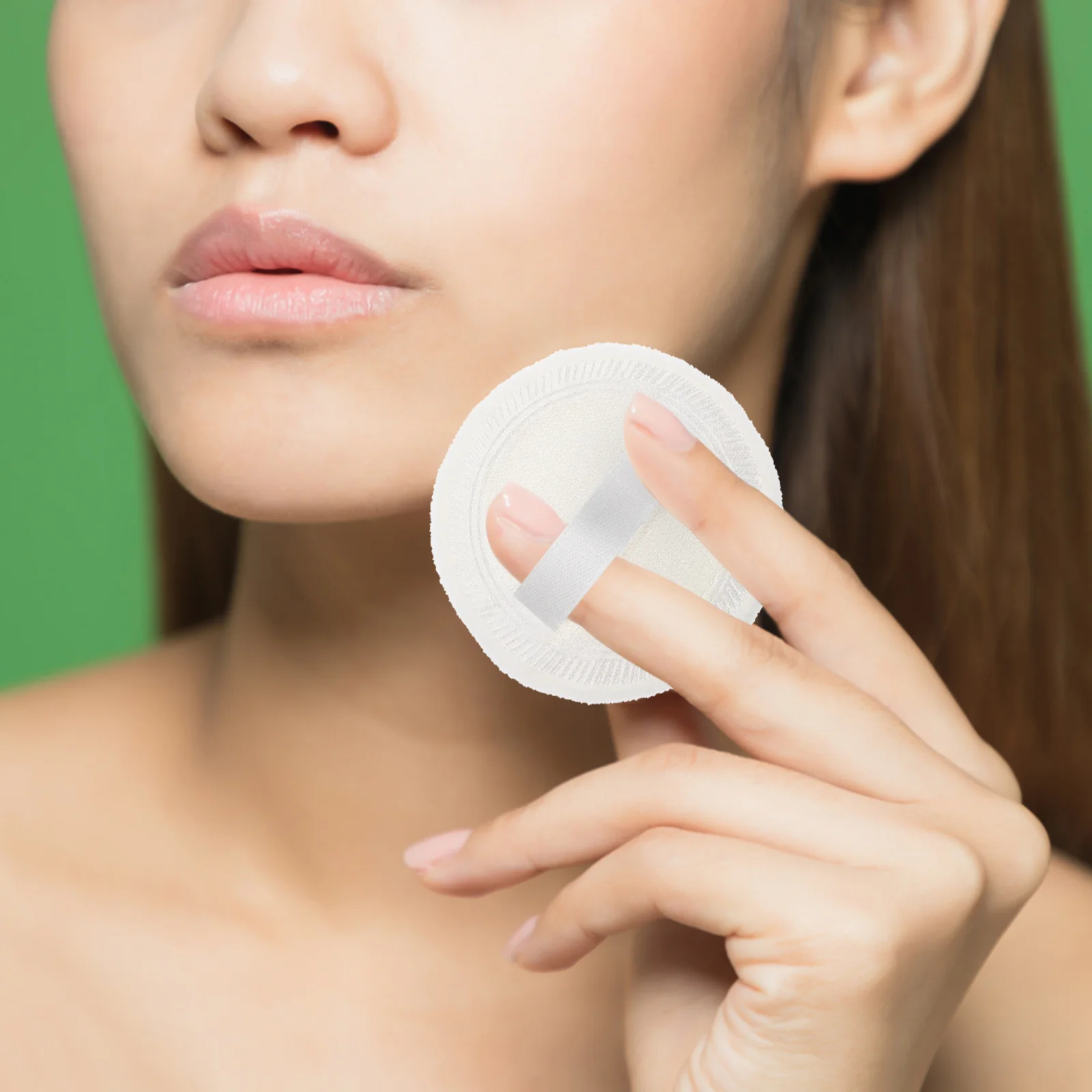 10 個の快適なコットンメイクアップ、フェイスパウダーオイルコントロールと輝くパフメイクアップ用品用