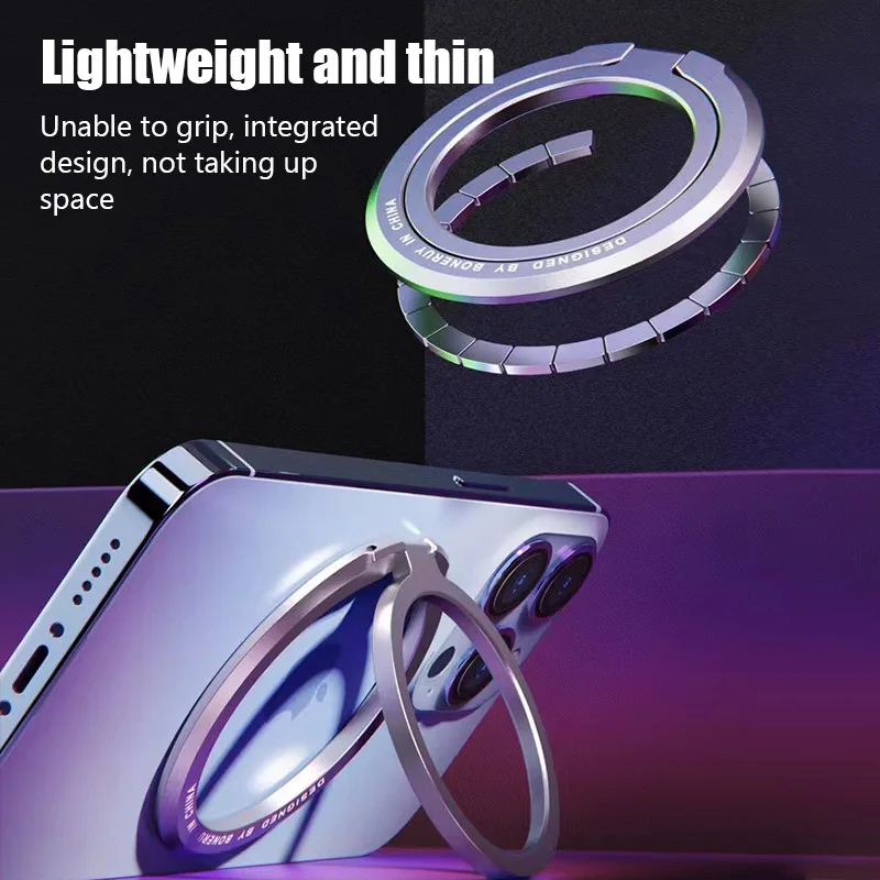 Magnetic Finger Ring Holder For MagSafe Phone Smartphone Accessories for iPhone 17 16 15 Pro Max Magnet Phone Stand Grip Mount view 4