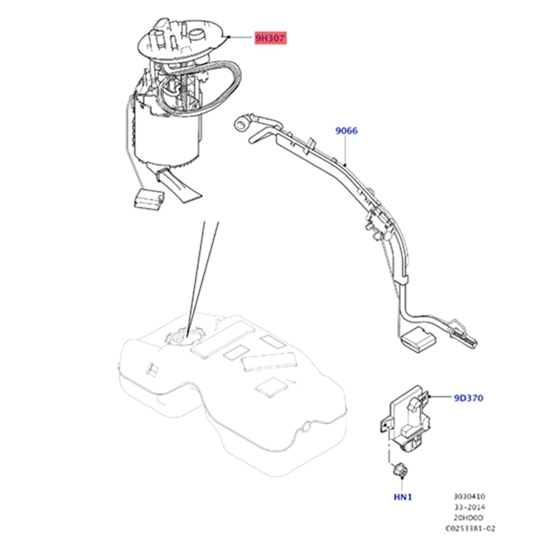 NEW-Fuel Pump Module Assembly LR065349 For Land Rover Discovery Sport 2015-2018 2.0L L4 Engine Fuel Tank Pump