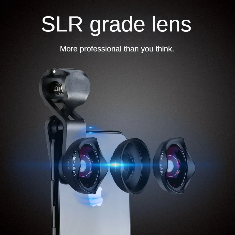 Model mobile phone lens distortion free wide-angle macro set 5K high-definition slim face selfie external camera