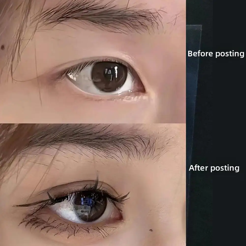 보이지 않는 이중 눈꺼풀 테이프 스티커 오래 지속되는 이중 접이식 도구 빅 클리어 베이지 페이스트 자체 접착 눈 G0K2