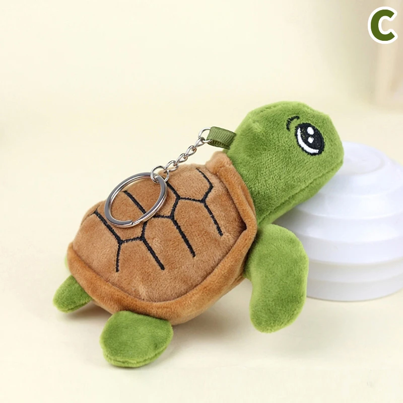 

Tortoise Plush Toy Cartoon Turtle Marine Animal Pendant Soft Stuffed Keychain Backpack Car Bag Key Ring Decor Kid Gift