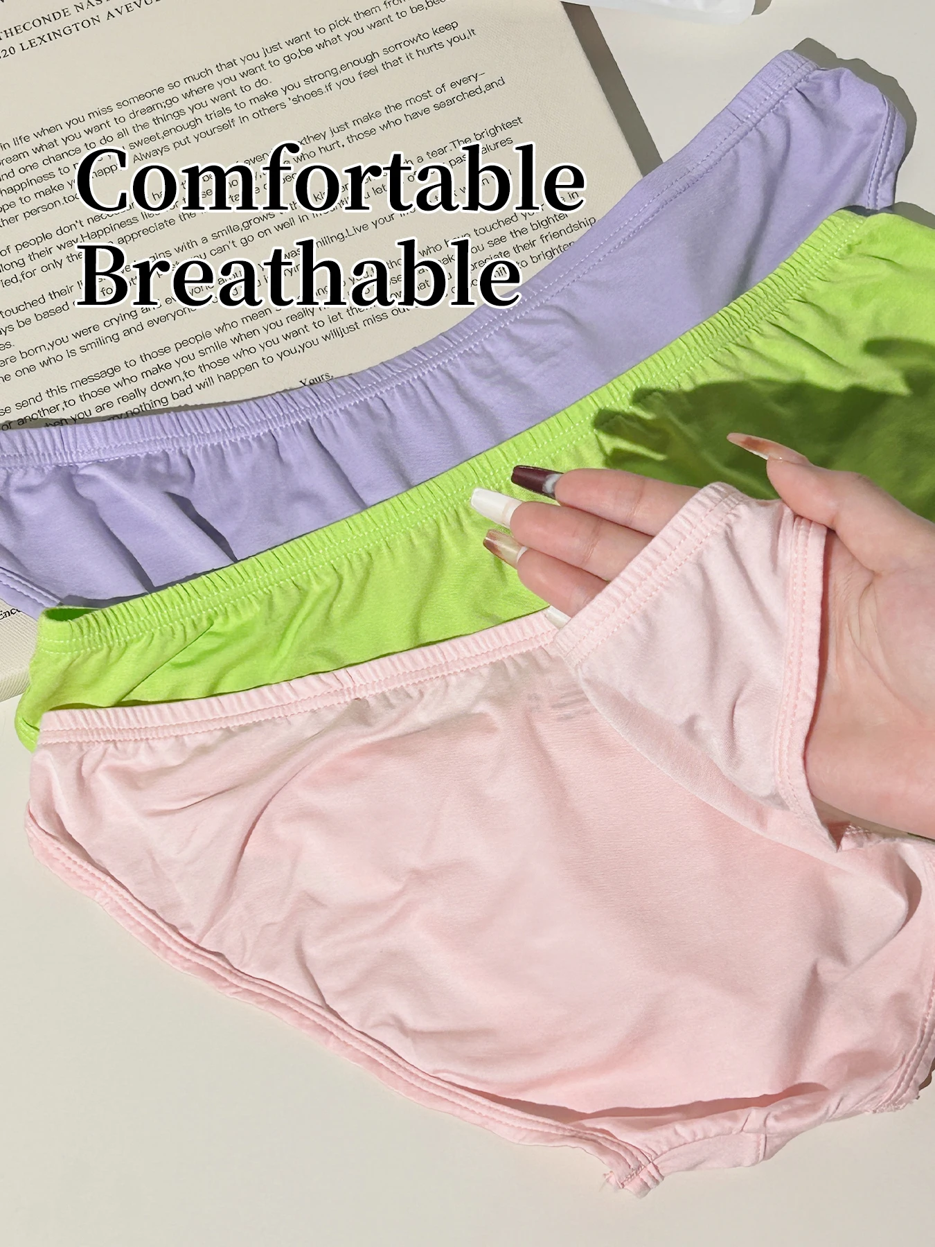 3Pcs Mixed Colors Sexy Men's Underwear Modal Comfortable Breathable Sports Fitness Low Waist Hip Lifting Triangle Pants