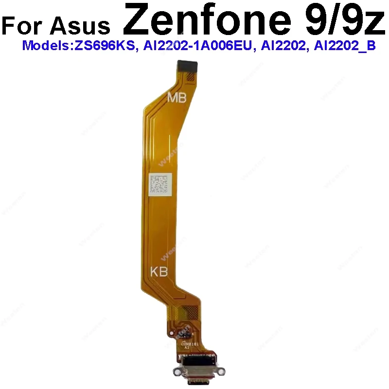 USB Charging Port Flex Cable For ASUS ZenFone 8 8Z 9 9Z ZS590KS ZS696KS USB Charger Dock Connector Board Flex Cable Parts