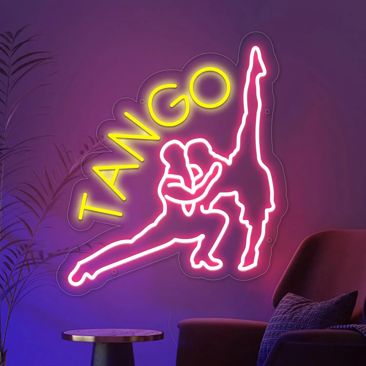 

Tango Neon Sign,Dimmable LED Neon Light, Let's Dance Neon Sign for Bedroom Room Wall Decor Man Cave Bar Home Party Art Gifts