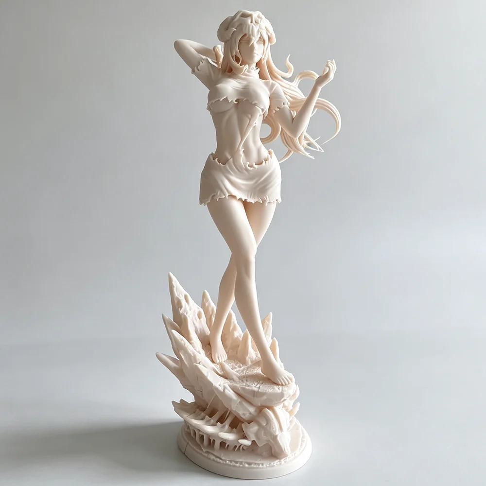 19cm Death Scale Unpainted Resin White Model Kit 3D Printed DIY Coloring Self-assembly Figurine Miniature Decoration Craft Gift