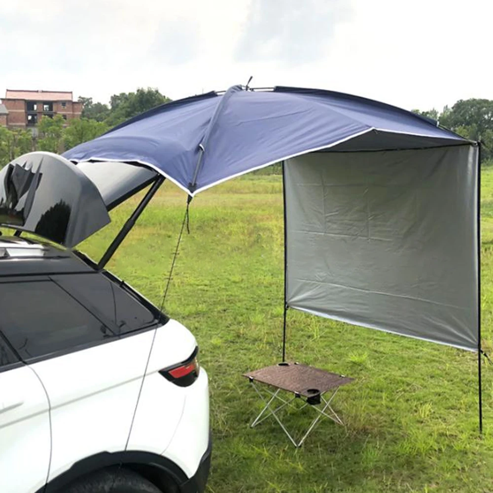 Multi-Functional Portable Trailer Tent Roof Top Car Shelter, Ultra-Light Awning Anti-Sun and Rainproof Pergola for Outdoor