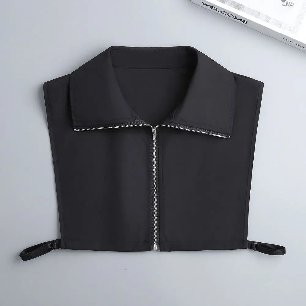 قميص قطني أنيق بياقة مزيفة كلاسيكي عتيق وإكسسوارات ملابس حريمي قابلة للفصل