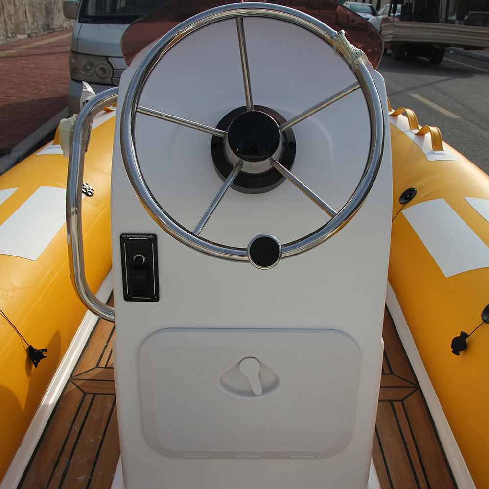 13 Feet Rib Tender Boat PVC Pontoon 3.9m Rib-390 Inflatable Sport Boat 1.2mm Thickness Outboard Engine Combo Set Rowing Surfing