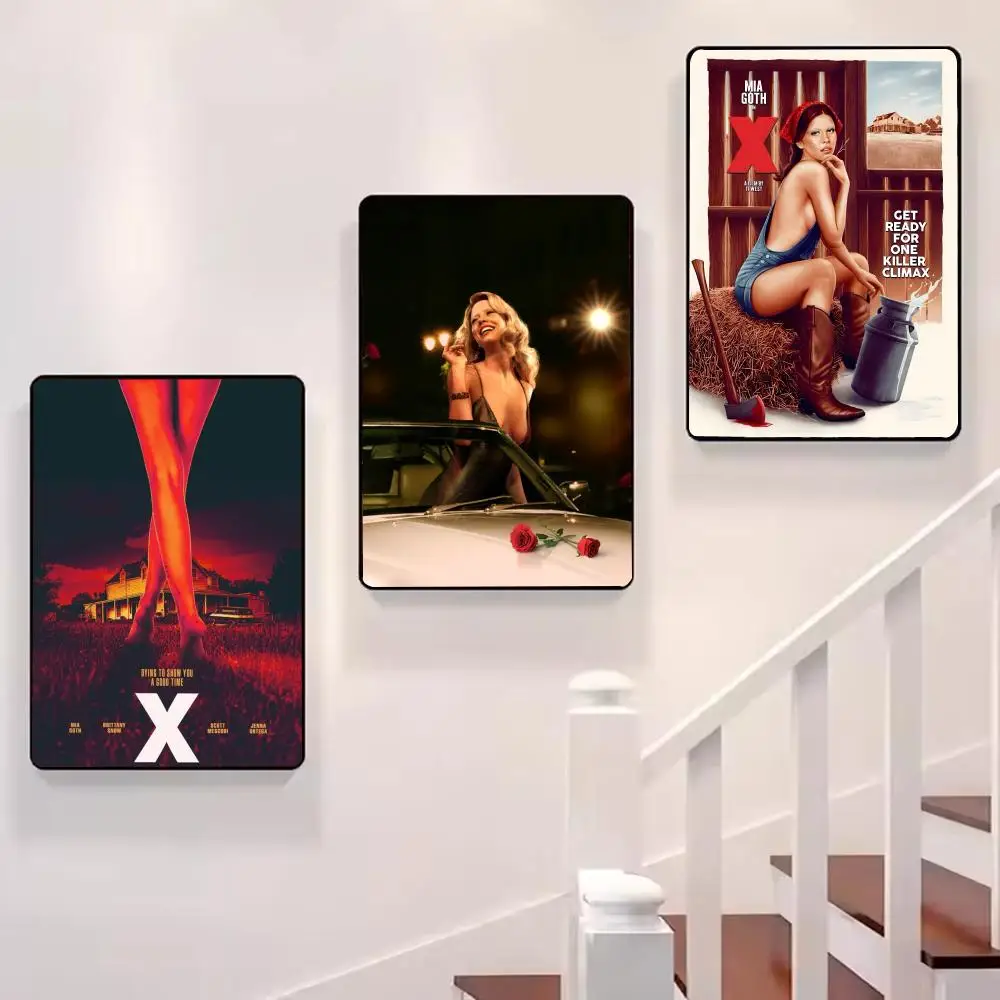 M-Maxxxine Horror Movies Poster HD Print Personalized Canvas Wall Mural Art Poster Photos for Living Room Home Decor Durable