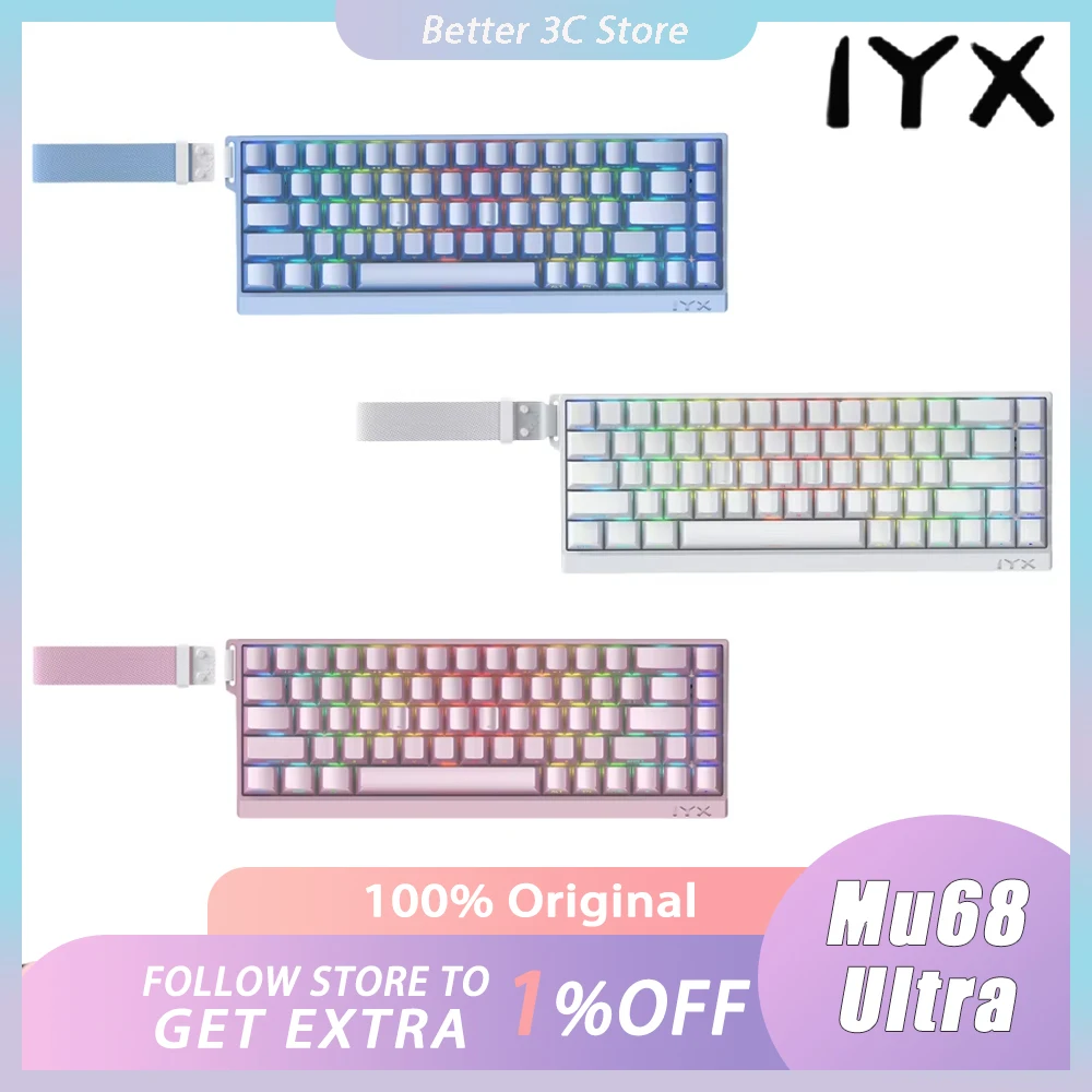 IYX Mu68 Ultra Magnetic Switch Mechanical Keyboard Mu68Ultra Wired Keyboard Rgb Backlit Hot Swap E-Sports Gaming Keyboard Custom