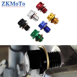 M12X1.5 Universal Motorcycle CNC Aluminum Oil Drain Plug Bolt Screw For Yamaha Kawasaki Honda CB250F CB300F CB400F CB500F Parts