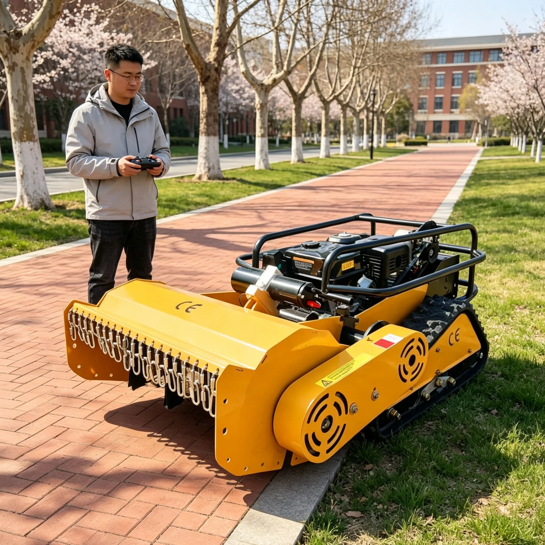 Customized long‑distance radio remote module, self‑propelled remote‑controlled lawn mower 800spro serves steep‑slope tea‑garden