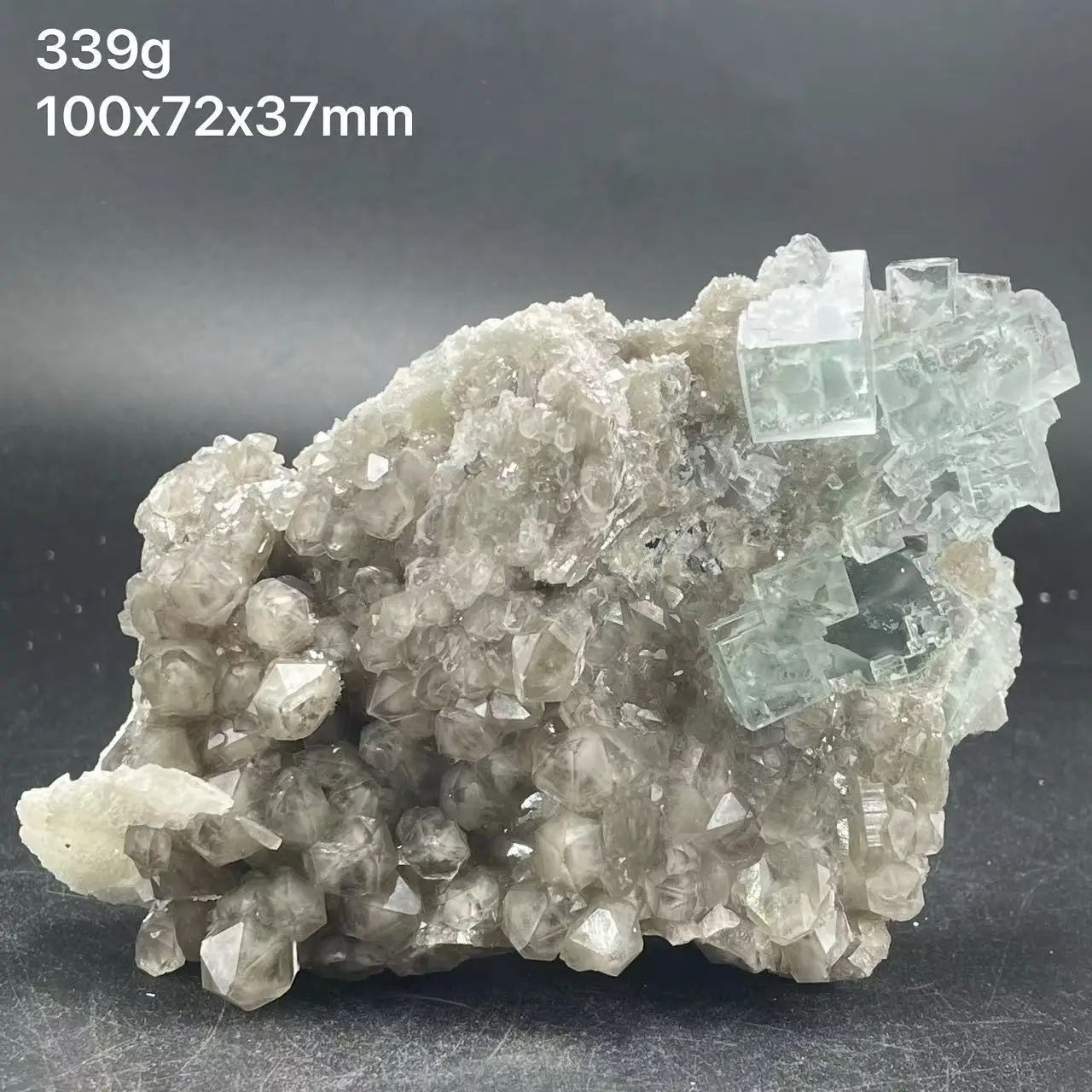 

new! 100% Natural Blue Fluorite Smoke Crystal Calcite Cube Transparent Clean Healing Crystal from Xianghualing