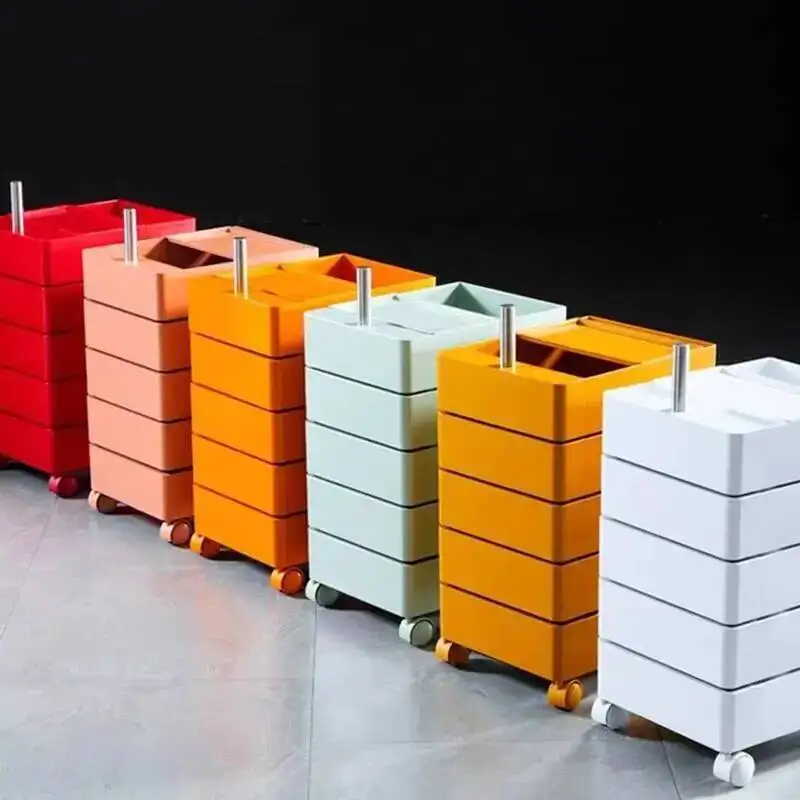 

Mobile Kawaii Bedroom Organizers Nightstands Nordic Modern Side Table On Wheels Design Storage Box Nachttisch Home Furniture