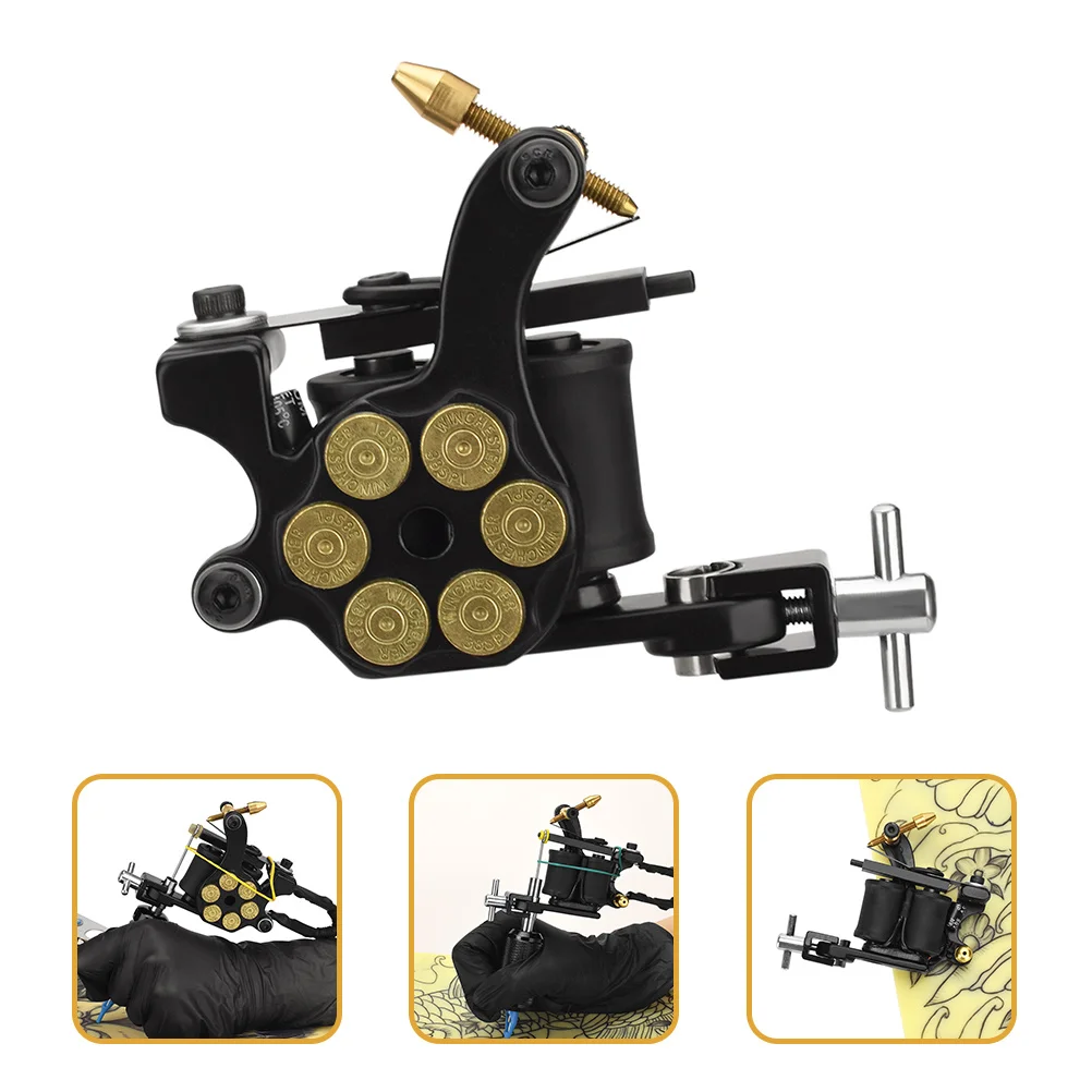 

Professional Zinc Alloy Tattooing Machine Portable Coil Compact Tool for Lining Shading DIY Reusable Tattoo Supplies