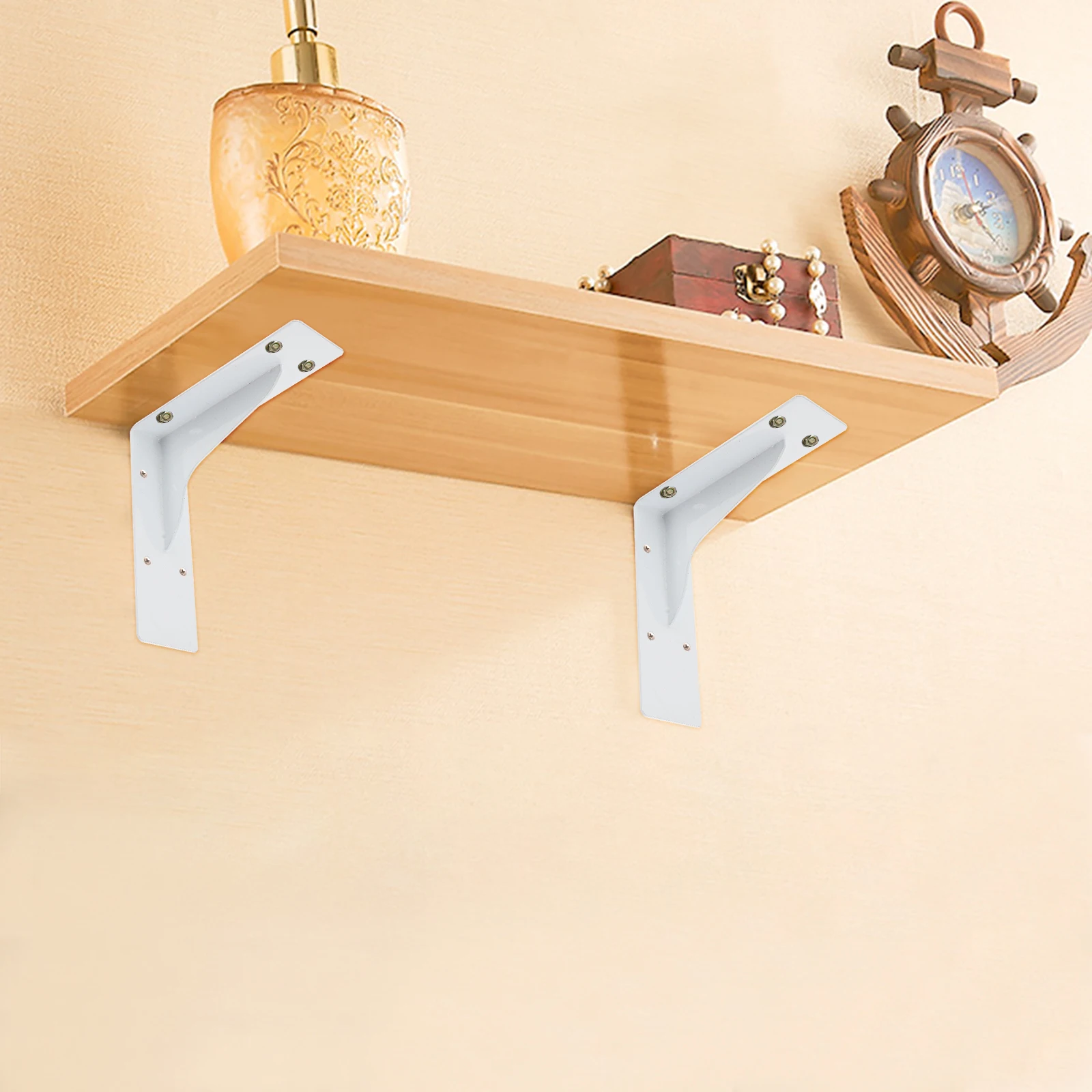

Wall Brackets Shelves Decorative Floating Heavy Duty Strong Sturdy Storage Efficiency Daily Life Corner Brackets DIY