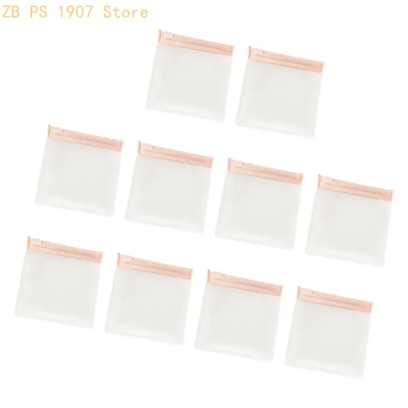 Jewelry Storage Bags, Frosted EVA Zip Pouches 10 Pack for Drawer Organization, Travel Packing and Small Item Sorting 55KA