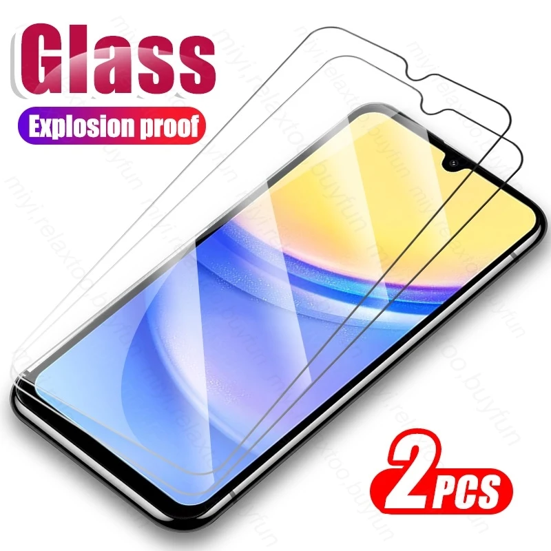 Sumsung A15 5G Glass 2PCS 9H Premium Tempered Glass For Samsung Galaxy A15 A 15 5G 4G 15A SamsungA15 Screen Protector Film Cover