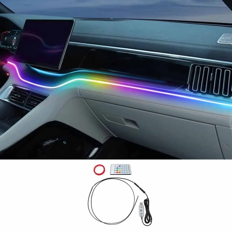 

For BYD Seal U Song Plus Dm-i Ev 2023-2024 Neon Car LED Interior Lights RGB Ambient Light Fiber Optic Kit With APP Wireless