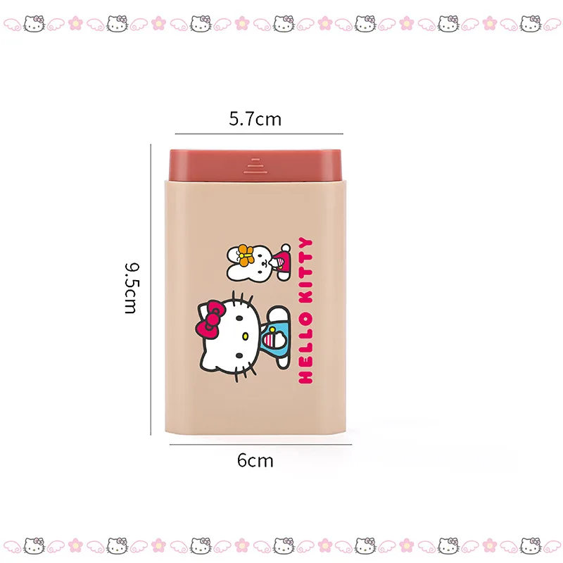 Hello Kitty Cute Mini Pill Organizer Moisture-Proof Pill Case Portable Medicine Holder Containers Travel Grid Sealed Storage Box