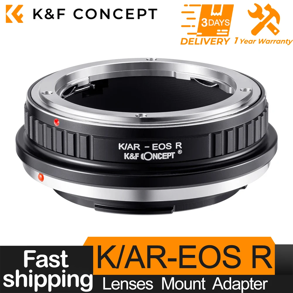 K&F Concept K/AR-EOS R Lens Mount Adapter for Konica SLR Lens to Canon EOS R Mount Camera for Canon RP RA R5 R6 Cameras