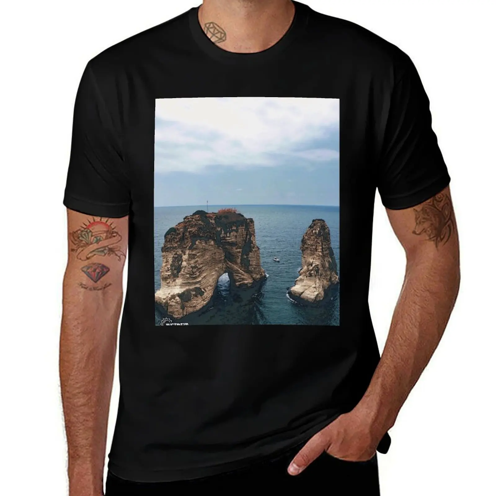 Beirut Lebanon City T-Shirt Regular Fit Plain Tee Shirt T-Shirt